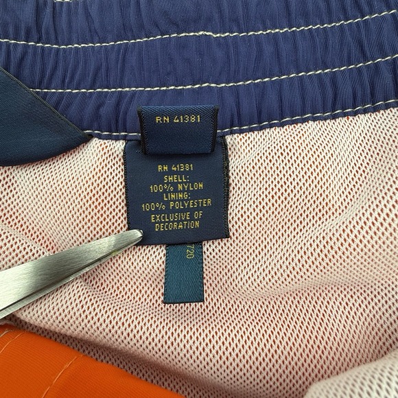 Polo Ralph‎ Lauren Swim Trunks Men's Size XL Orange Pockets - Picture 12 of 13